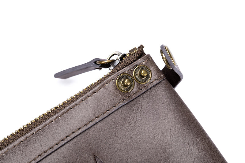 Mens Genuine Leather Wallet RFID Blocking Slim Stylish Bifold Wallet Brown