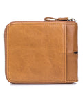 Mens Genuine Leather Zipper Wallet RFID Secure Multi-card Coin Purse Brown