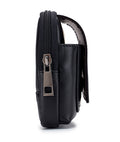 Mens Leather Casual Waist Fanny Pack Bag Belt Mobile Phone Bag Black