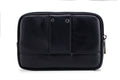 Mens Leather Casual Waist Fanny Pack Bag Belt Mobile Phone Bag Black