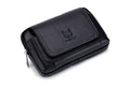 Mens Leather Casual Waist Fanny Pack Bag Belt Mobile Phone Bag Black