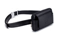 Mens Leather Casual Waist Fanny Pack Bag Belt Mobile Phone Bag Black