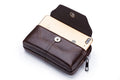 Mens Leather Casual Waist Fanny Pack Bag Belt Mobile Phone Bag Brown