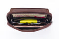 Mens Leather Casual Waist Fanny Pack Bag Belt Mobile Phone Bag Brown