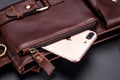 Mens Leather Fanny Pack Vintage Crossbody Chest Waist Belt Bag Coffee