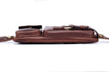 Mens Leather Fanny Pack Vintage Crossbody Chest Waist Belt Bag Coffee