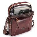 Mens Leather Messenger Bags Vintage Shoulder Crossbody Satchel Handbag Brown