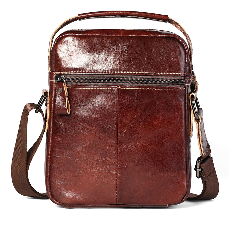 Mens Leather Messenger Bags Vintage Shoulder Crossbody Satchel Handbag Brown