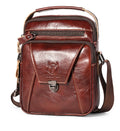 Mens Leather Messenger Bags Vintage Shoulder Crossbody Satchel Handbag Brown
