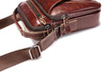Mens Leather Messenger Bags Vintage Shoulder Crossbody Satchel Handbag Brown