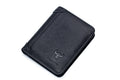 Mens Leather Trifold RFID Wallet With 2 ID Window With Gift Box  Black