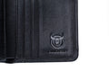 Mens Leather Trifold RFID Wallet With 2 ID Window With Gift Box  Black