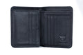 Mens Leather Trifold RFID Wallet With 2 ID Window With Gift Box  Black