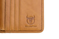 Mens Leather Trifold RFID Wallet With 2 ID Window With Gift Box  Brown