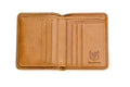 Mens Leather Trifold RFID Wallet With 2 ID Window With Gift Box  Brown 