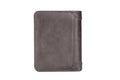 Mens Leather Trifold RFID Wallet With 2 ID Window With Gift Box Grey