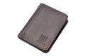 Mens Leather Trifold RFID Wallet With 2 ID Window With Gift Box Grey 5