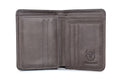 Mens Leather Trifold RFID Wallet With 2 ID Window With Gift Box Grey