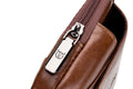 Mens Leather Waist Belt Phone Bag Mini Crossbody Shoulder Bag Purse Brown TRANSVERSE