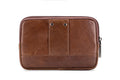 Mens Leather Waist Belt Phone Bag Mini Crossbody Shoulder Bag Purse Brown TRANSVERSE