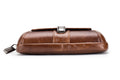 Mens Leather Waist Belt Phone Bag Mini Crossbody Shoulder Bag Purse Brown TRANSVERSE