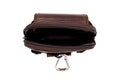 Mens Leather Waist Belt Phone Bag Mini Crossbody Shoulder Bag Purse Brown VERTICAL
