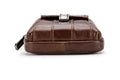 Mens Leather Waist Belt Phone Bag Mini Crossbody Shoulder Bag Purse Brown VERTICAL