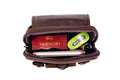 Mens Leather Waist Fanny Pack Mobile Phone Belt Waist Bag Brown