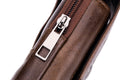 Mens Leather Waist Fanny Pack Mobile Phone Belt Waist Bag Brown