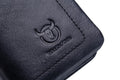 Mens Leather Wallet with Coin Pocket RFID Bifold Purse Card Holder Gift Black