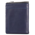 Mens Leather Wallet with Coin Pocket RFID Bifold Purse Card Holder Gift Blue
