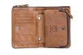 Mens Leather Wallet with Coin Pocket RFID Bifold Purse Card Holder Gift Brown