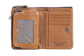 Mens Leather Wallet with Coin Pocket RFID Bifold Purse Card Holder Gift Brown