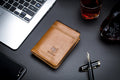 Mens Leather Wallet with Coin Pocket RFID Bifold Purse Card Holder Gift Brown
