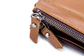 Mens Leather Wallet with Coin Pocket RFID Bifold Purse Card Holder Gift Brown