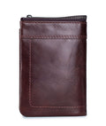 Mens Leather Wallet with Coin Pocket RFID Bifold Purse Card Holder Gift Coffee