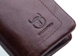 Mens Leather Wallet with Coin Pocket RFID Bifold Purse Card Holder Gift Coffee