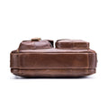 Mens Messenger Bag Vintage Waterproof Leather Laptop Retro Office Briefcase Coffee

