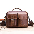 Mens Messenger Bag Vintage Waterproof Leather Laptop Retro Office Briefcase Coffee
