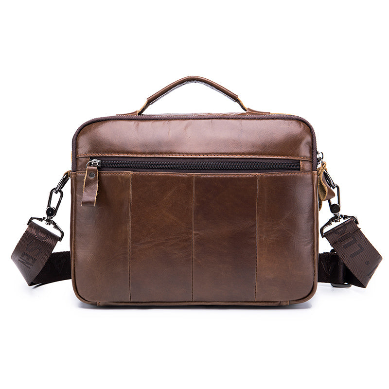 Mens Messenger Bag Vintage Waterproof Leather Laptop Retro Office Briefcase Coffee
