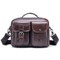 Mens Messenger Bag Vintage Waterproof Leather Laptop Retro Office Briefcase Coffee