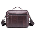 Mens Messenger Bag Vintage Waterproof Leather Laptop Retro Office Briefcase Coffee