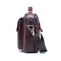 Mens Messenger Bag Vintage Waterproof Leather Laptop Retro Office Briefcase Coffee