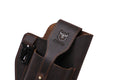 Mens Vintage Leather Belt Bag Cell Phone Purse Waist Bag Brown