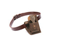 Mens Vintage Leather Belt Bag Cell Phone Purse Waist Bag Coffee