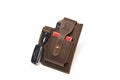 Mens Vintage Leather Belt Bag Cell Phone Purse Waist Bag Coffee