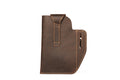 Mens Vintage Leather Belt Bag Cell Phone Purse Waist Bag Coffee