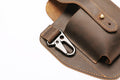 Mens Vintage Leather Belt Bag Cell Phone Purse Waist Bag Coffee