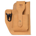 Mens Vintage Leather Belt Bag Cell Phone Purse Waist Bag Yellow