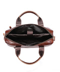 Mens Vintage Leather Briefcase 16 Inch Messenger Laptop Work Business Bag Brown